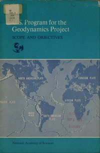 Cover Image: U.S. Program for the Geodynamics Project