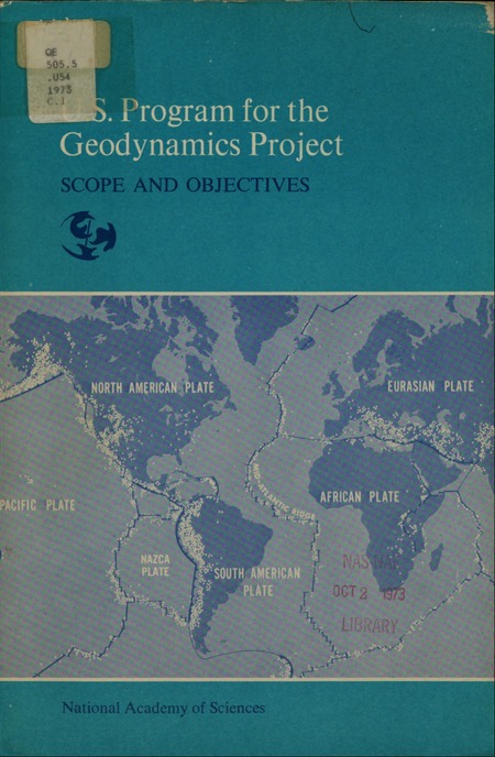 Cover: U.S. Program for the Geodynamics Project: Scope and Objectives