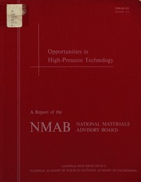 Cover Image: Opportunities in High-Pressure Technology
