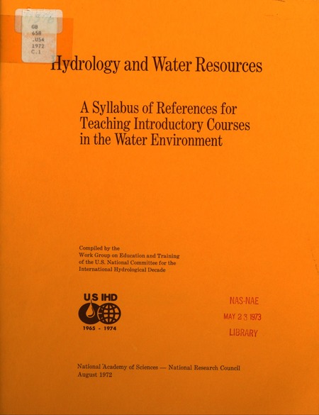 Hydrology and Water Resources: A Syllabus of References for Teaching Introductory Courses in the Water Environment