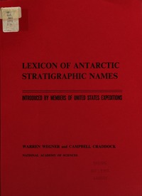 Lexicon of Antarctic Stratigraphic Names: Introduced by Members of United States Expeditions