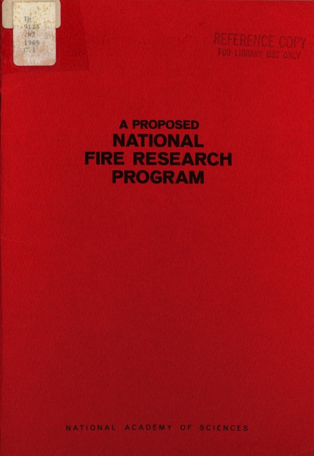 Cover: A Proposed National Fire Research Program