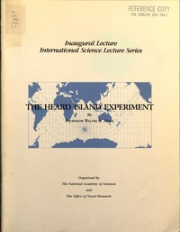 Cover Image: Heard Island Experiment