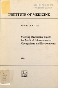 Cover Image: Meeting Physicians' Needs for Medical Information on Occupations and Environments