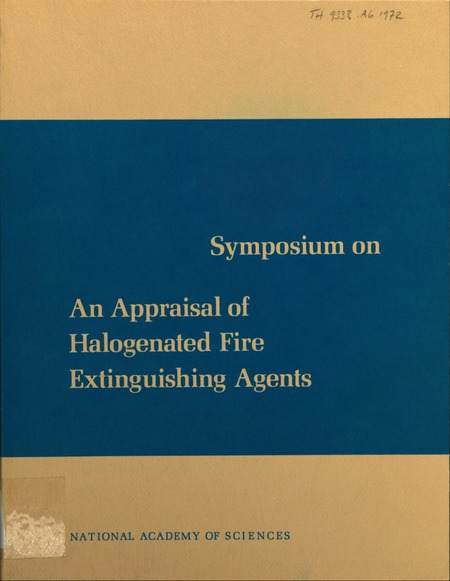 Cover: An Appraisal of Halogenated Fire Extinguishing Agents: Proceedings of a Symposium