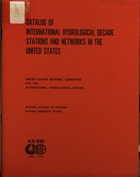 Cover Image: Catalog of International Hydrological Decade Stations and Networks in the United States