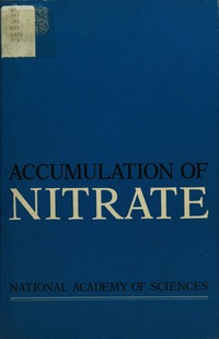 Cover Image:Accumulation of Nitrate