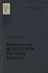 Cover Image:Perspectives on Benefit-Risk Decision Making