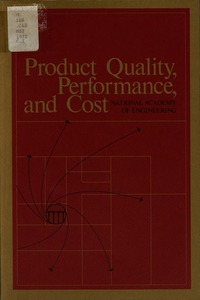 Cover Image: Product Quality, Performance, and Cost