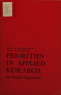 Cover Image: Priorities in Applied Research