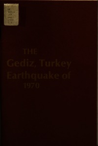 Cover Image: The Gediz, Turkey Earthquake of 1970