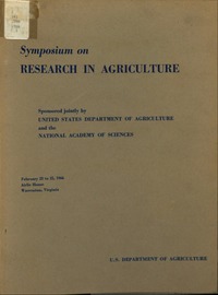 Cover Image:Symposium on Research in Agriculture