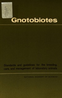 Cover Image: Gnotobiotes: Standards and Guidelines for the Breeding, Care, and Management of Laboratory Animals