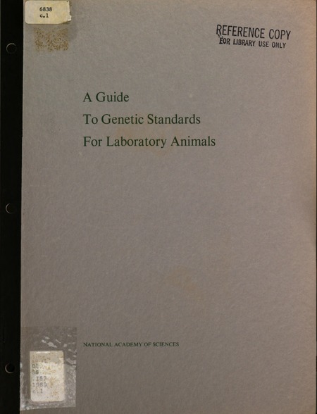 Guide to Genetic Standards for Laboratory Animals