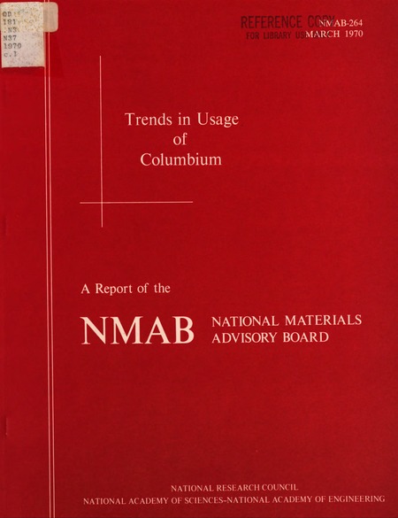 Cover: Trends in Usage of Columbium