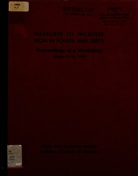 Cover Image: Measures to Increase Iron in Foods and Diets