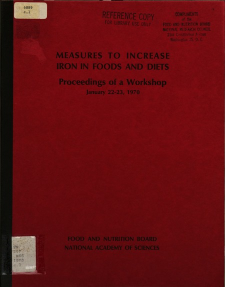 Measures to Increase Iron in Foods and Diets: Proceedings of a Workshop