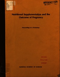 Cover Image: Nutritional Supplementation and the Outcome of Pregnancy