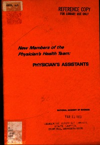 New Members of the Physician's Health Team: Physician's Assistants
