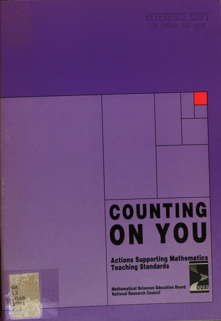 Counting on You: Actions Supporting Mathematics Teaching Standards