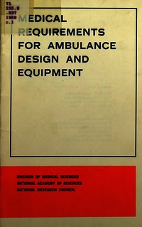 Cover Image: Medical Requirements for Ambulance Design and Equipment