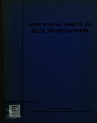 Cover Image: Medical-Legal Aspects of Tissue Transplantation