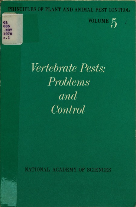 Vertebrate Pests: Problems and Control