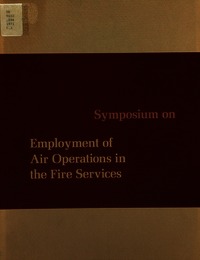 Cover Image: Employment of Air Operations in the Fire Services