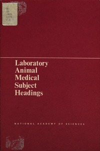 Cover Image: Laboratory Animal Medical Subject Headings