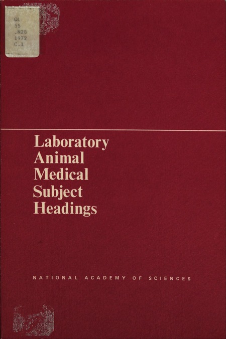 Cover: Laboratory Animal Medical Subject Headings