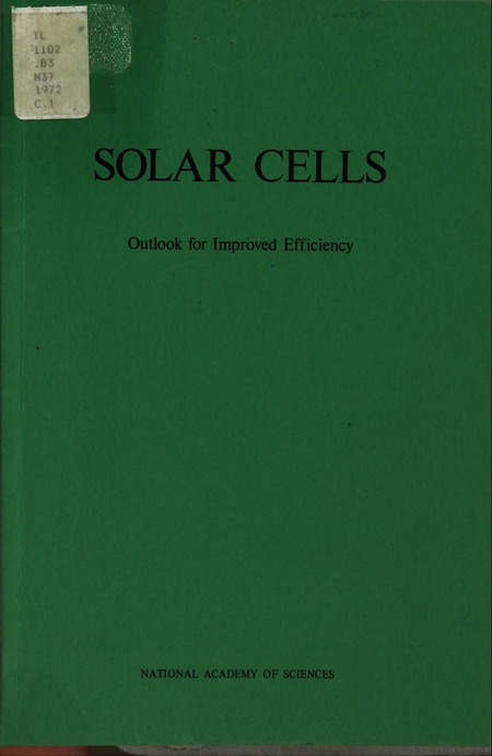 Cover: Solar Cells: Outlook for Improved Efficiency