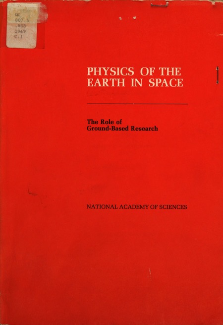 Cover: Physics of the Earth in Space: The Role of Ground-Based Research