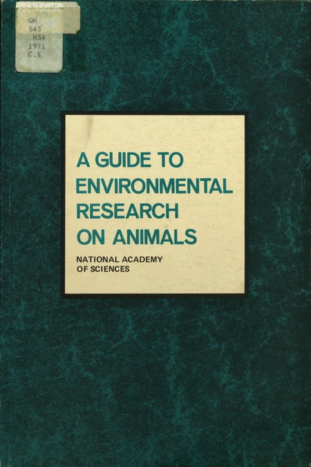 A Guide to Environmental Research on Animals