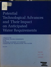Potential Technological Advances and Their Impact on Anticipated Water Requirements