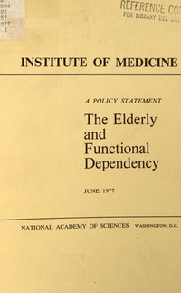 Cover Image: The Elderly and Functional Dependency