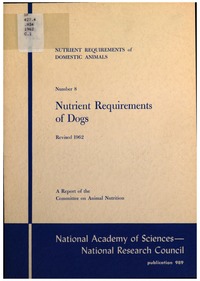 Cover Image: Nutrient Requirements of Dogs