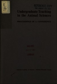 Undergraduate Teaching in the Animal Sciences: Proceedings of a Conference