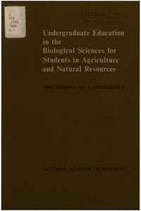 Cover Image:Undergraduate Education in the Biological Sciences for Students in Agriculture and Natural Resources