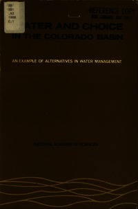Water and Choice in the Colorado Basin: An Example of Alternatives in Water Management