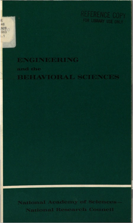 Engineering and the Behavioral Sciences