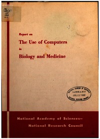 Cover Image: Report on the Use of Computers in Biology and Medicine