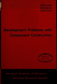 Cover Image: Development Problems with Component Construction