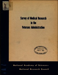 Medical Research in the Veterans Administration: Final Report