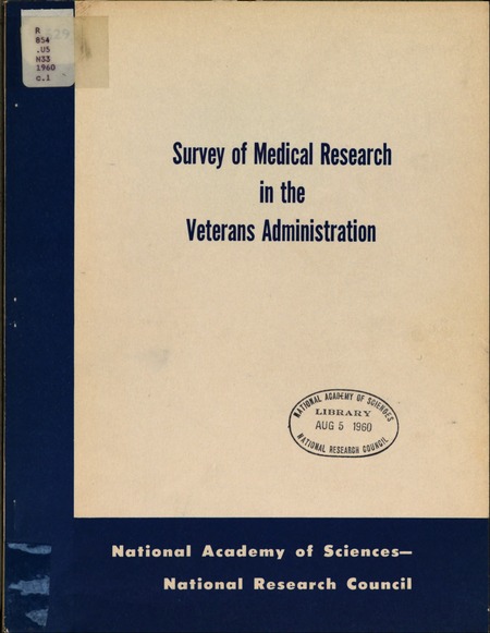 Medical Research in the Veterans Administration: Final Report