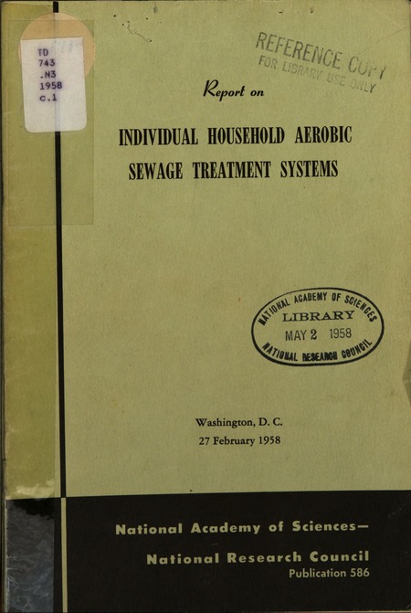 Report on Individual Household Aerobic Sewage Treatment Systems
