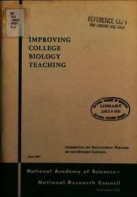 Cover Image: Improving College Biology Teaching