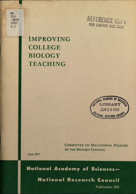 Improving College Biology Teaching