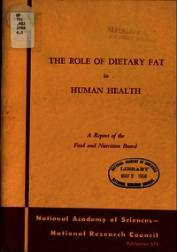Cover Image: The Role of Dietary Fat in Human Health