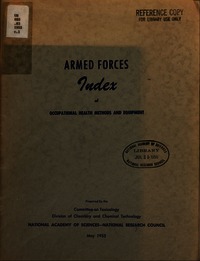 Cover Image: Armed Forces Index of Occupational Health Methods and Equipment