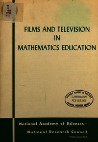 Cover Image: The Use of Films and Television in Mathematics Education